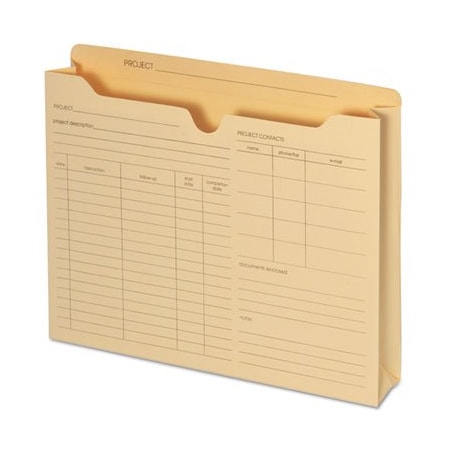 Tops Business Forms Pendaflex, PREPRINTED PROJECT JACKETS, STRAIGHT TAB, LETTER SIZE, MANILA, 50PK B3143P